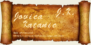 Jovica Katanić vizit kartica